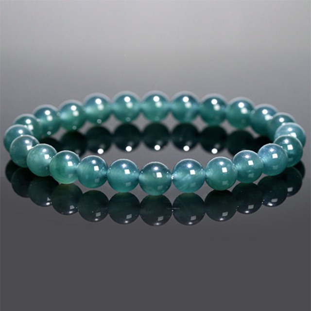 〔K1968-8m〕高品質 透明感 約8mm jadeite グァテマラ翡翠 硬玉 ブレスレット 天然ひすい ジェダイト