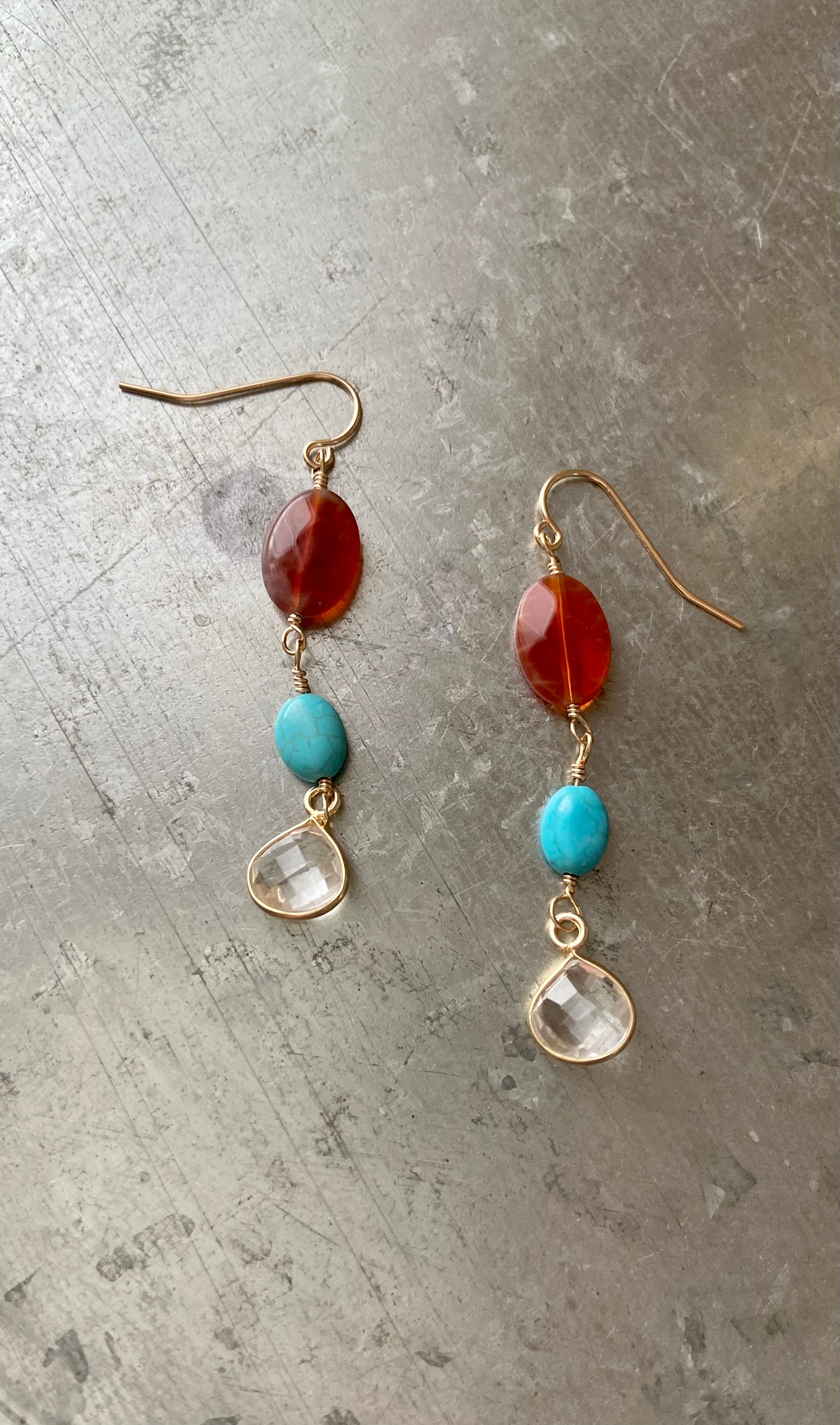 楽天市場】ピアス イヤリング 天然石 / ゴールドフィルド 14KGF / 水晶