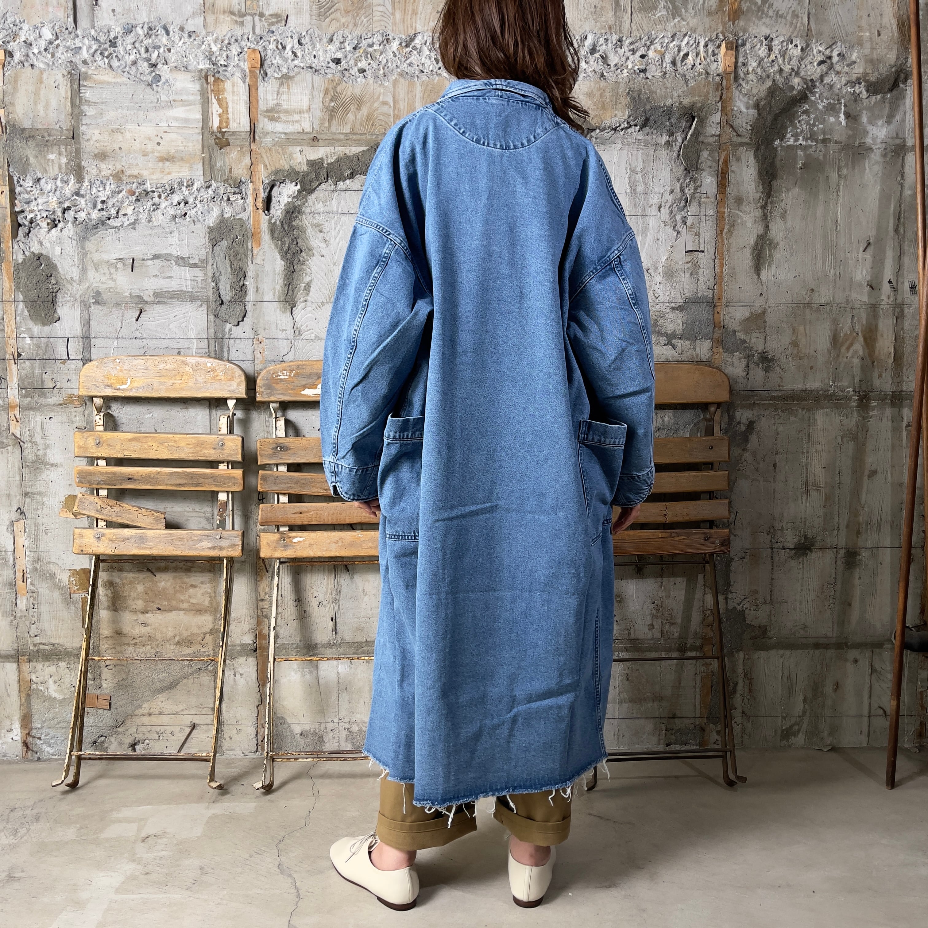 HYKE【ハイク】DENIM MEDICAL COAT (17423/USED WASH(BLUE)) | glamour online  powered by BASE