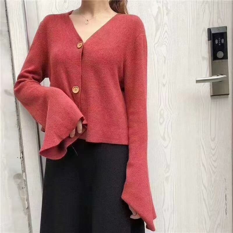 ベルスリーブ　カーディガン  AJ−12541-866