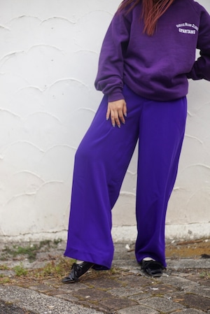 purple center crease pants