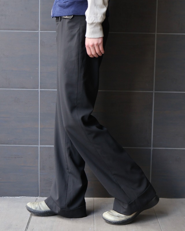 No-tuck wide straight double slacks