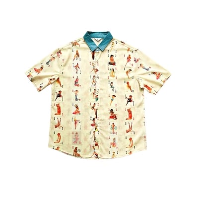 オリジナルポーカーハワイアンプリントシャツ 【G1082】