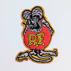 送料無料！ ★刺繍アイロンワッペン★ 【 Rat Fink ( ラットフィンク )】 〚アメリカン雑貨 アメトイ〛