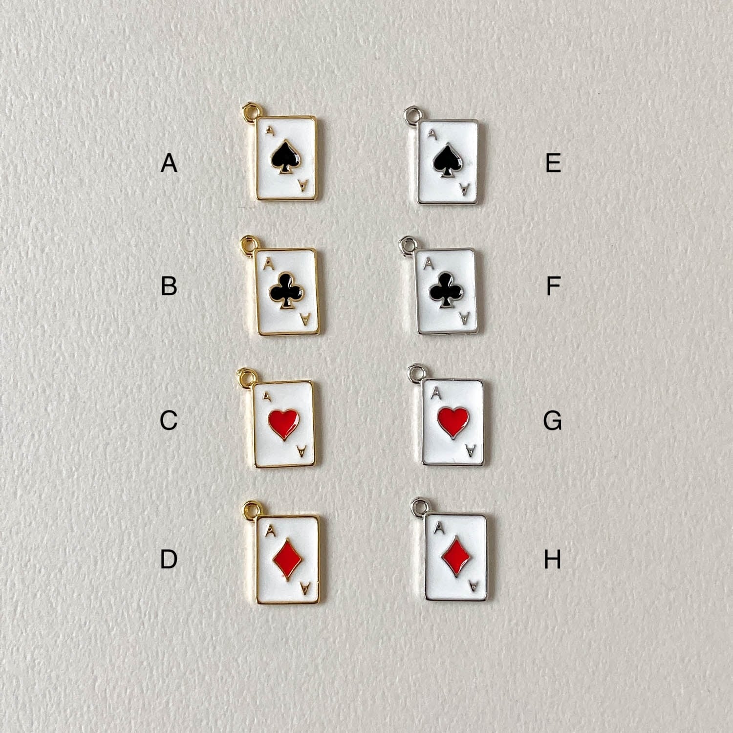 新色追加〉トランプモチーフチャーム | Dua-アクセサリーパーツショップ