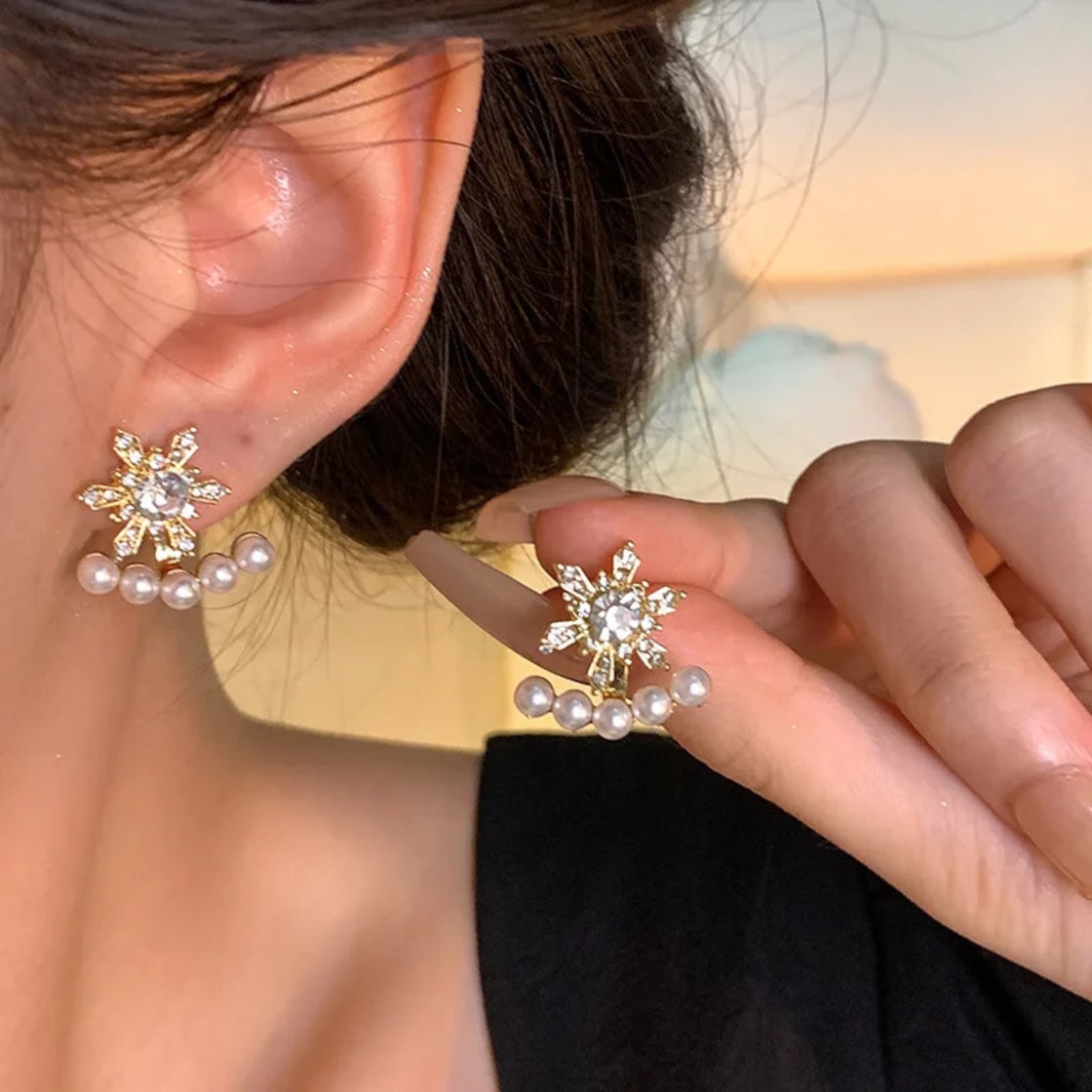 モアッサナイトフープイヤリング 女性用 925スターリングシルバー 
