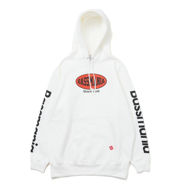 BASSMANIAオーバルロゴプルオーバー [WHT]