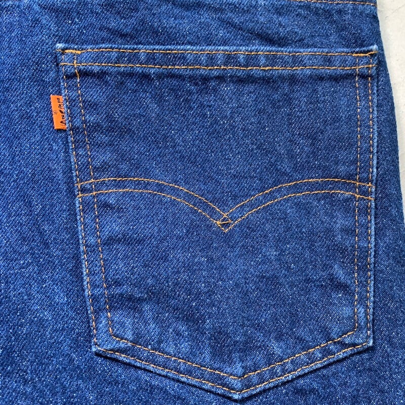 80's Levi's リーバイス 20517-0217 ブーツカットデニム 濃紺 オレンジ
