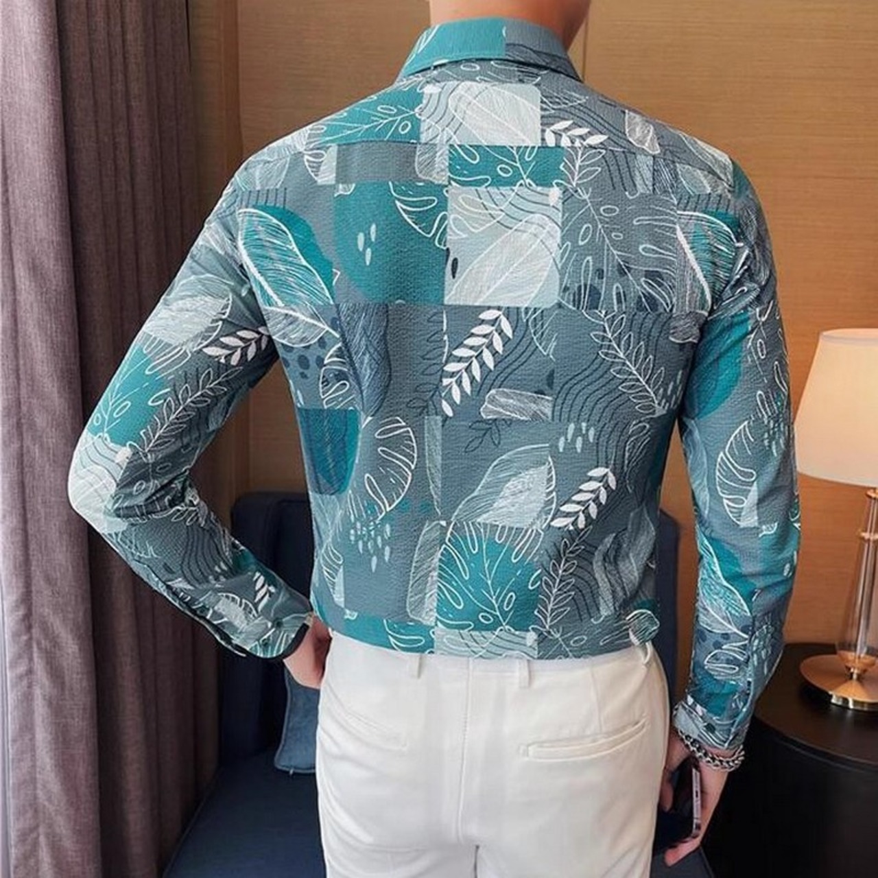 floral print slim fit shirt 00063