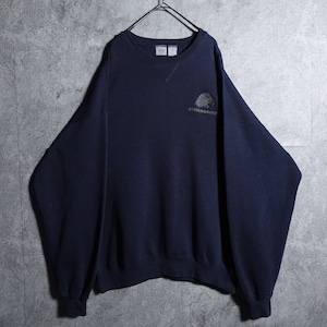 Dark navy hawk embroidery sweat
