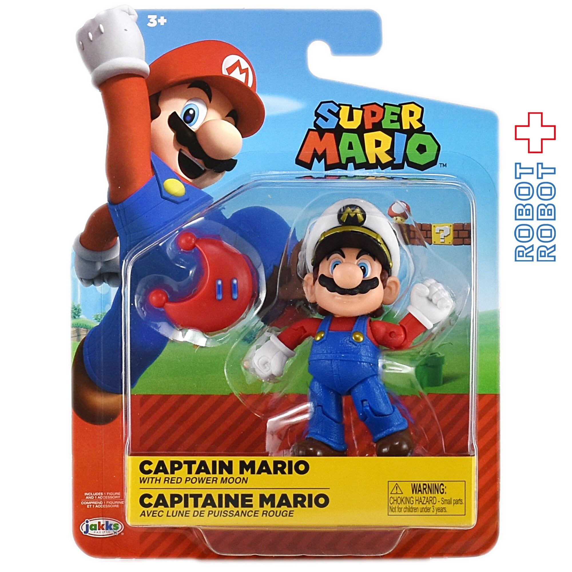 NINTENDO POWER スーパーマリオサンシャインアクションフィギュア ワールドオブニンテンドー スーパーマリオ キャプテンマリオ 4インチ