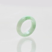 【15号】 clear green 翡翠くり抜き甲丸リング A貨翡翠 jd_rg2645