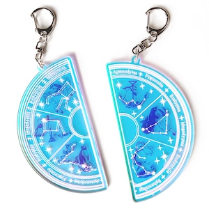 【キーホルダー】ペンギン星座盤オーロラアクキー