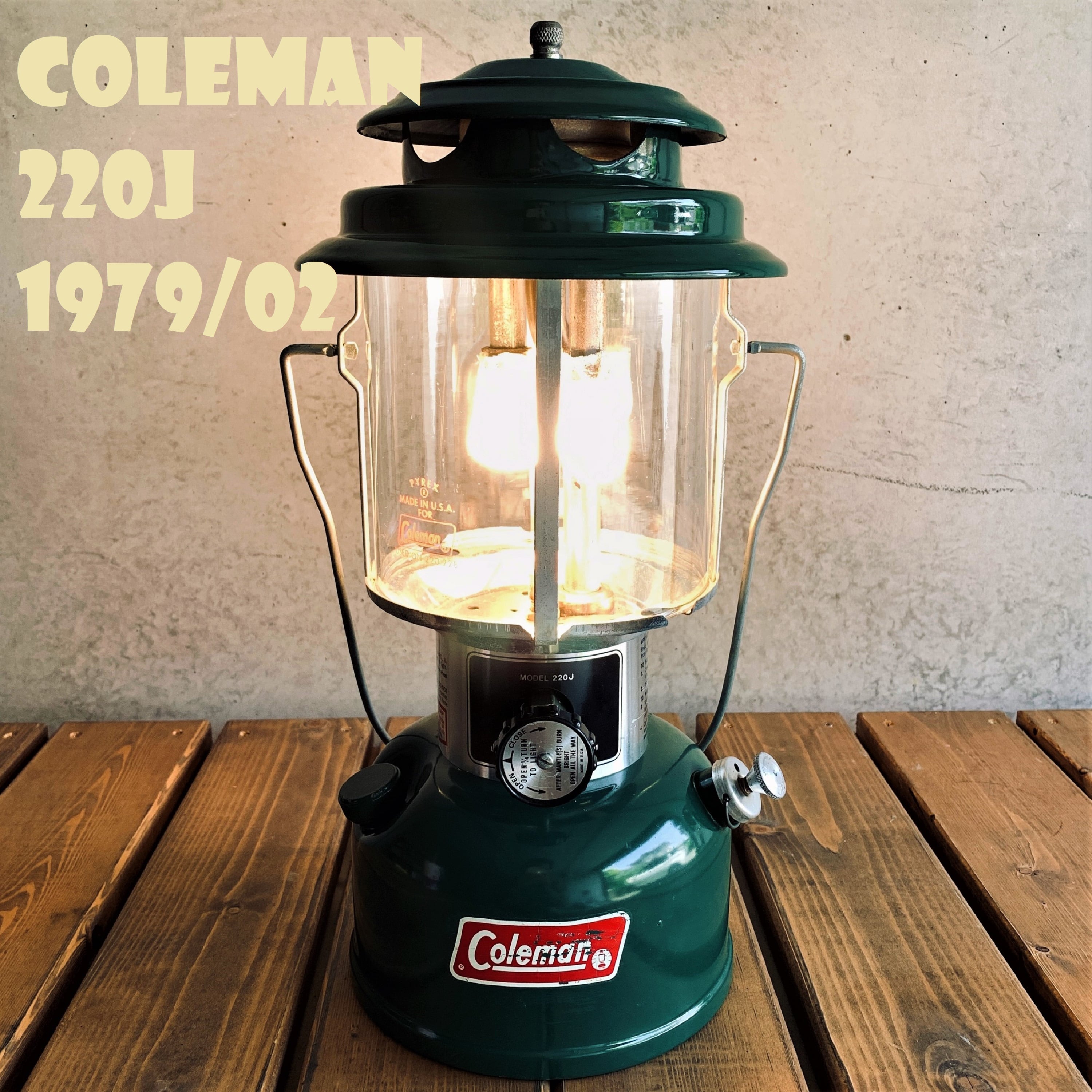 コールマン 220J 1979年2月製造 ツーマントル ビンテージ COLEMAN 純正箱 取説付き 美品 70年代 完全分解清掃 メンテナンス済み  燃焼良好 | スーパービンテージデポ【Super Vintage Depot】 powered by BASE