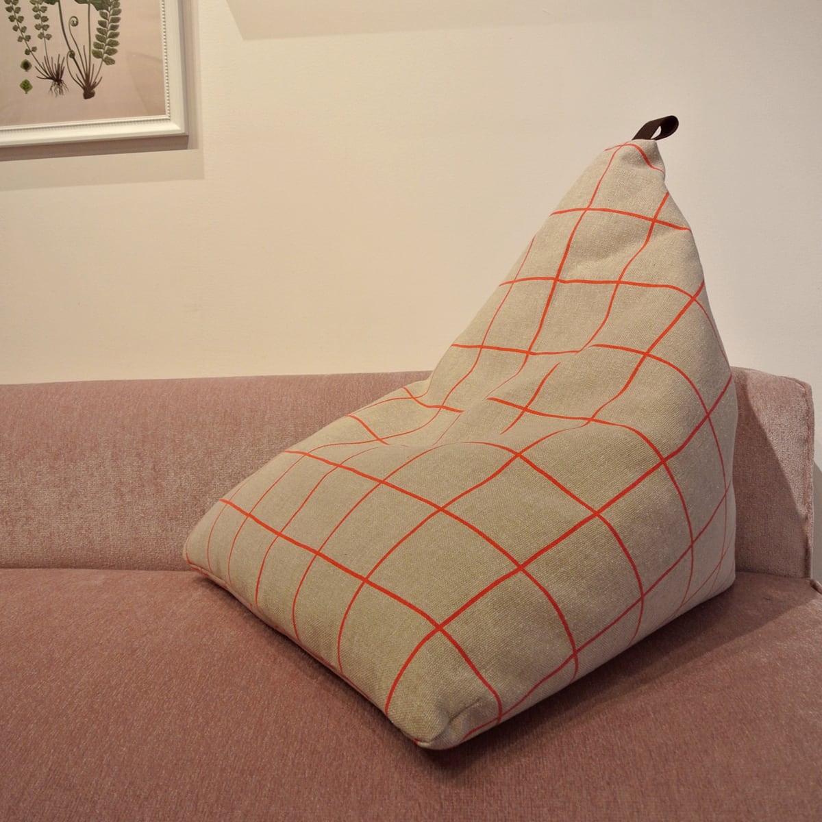 sail bag S ビーズクッション- windowpane check ※中袋なし