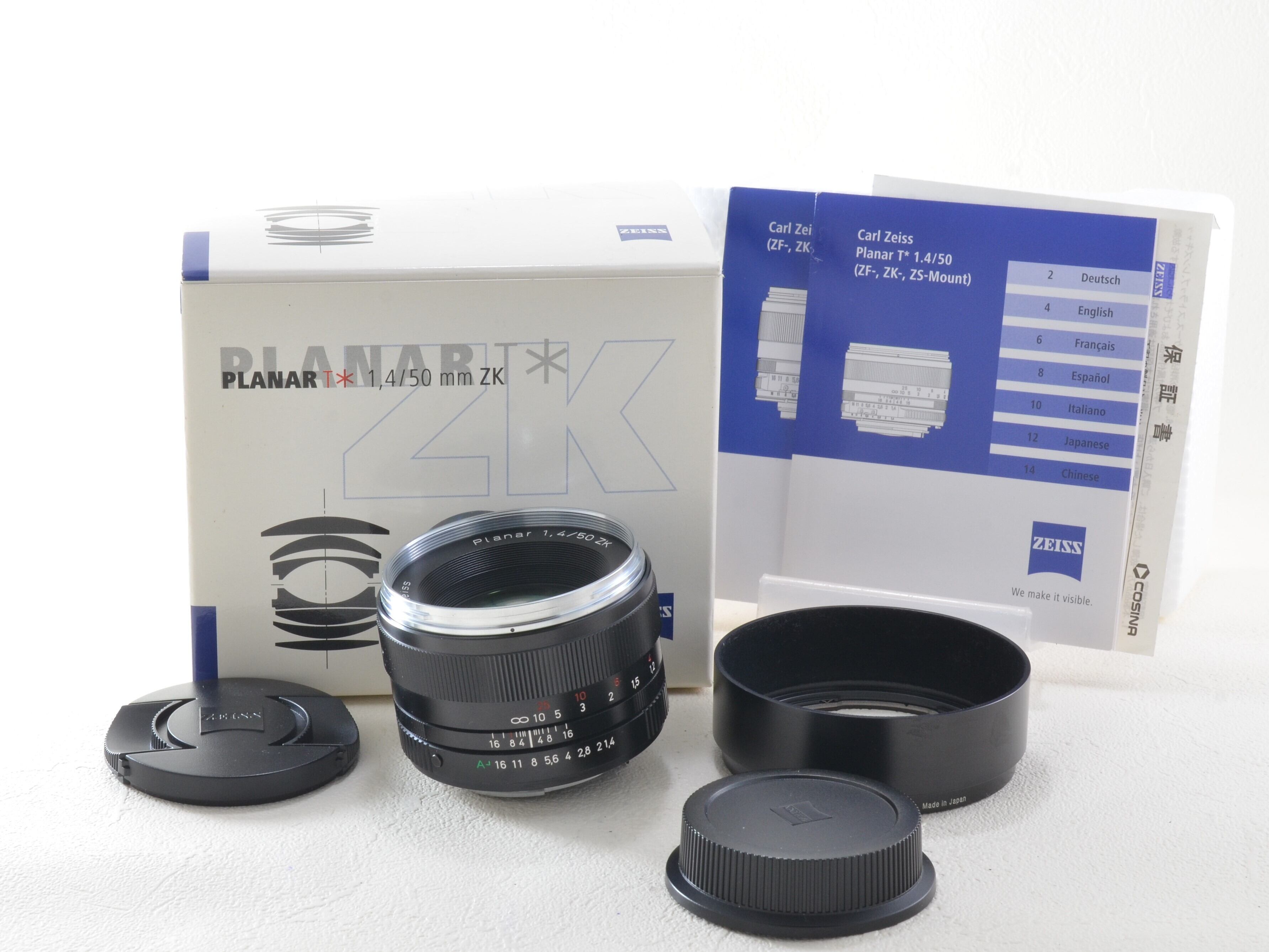 Carl Zeiss Planar T* 50mm F1.4 ZK 整備済 元箱付属品付 カール