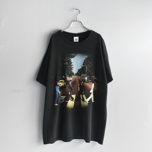 "THE BEATLES" 『ABBEY ROAD』  Double Side Printed Rock T-shirt s/s