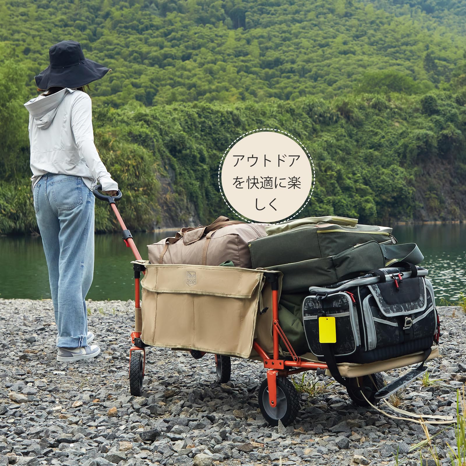 KingCamp アウトドアコット 折りたたみ式 オレンジ、グリーン(2台) KingCamp アウトドアコット 折りたたみ式 オレンジ、グリーン(2台
