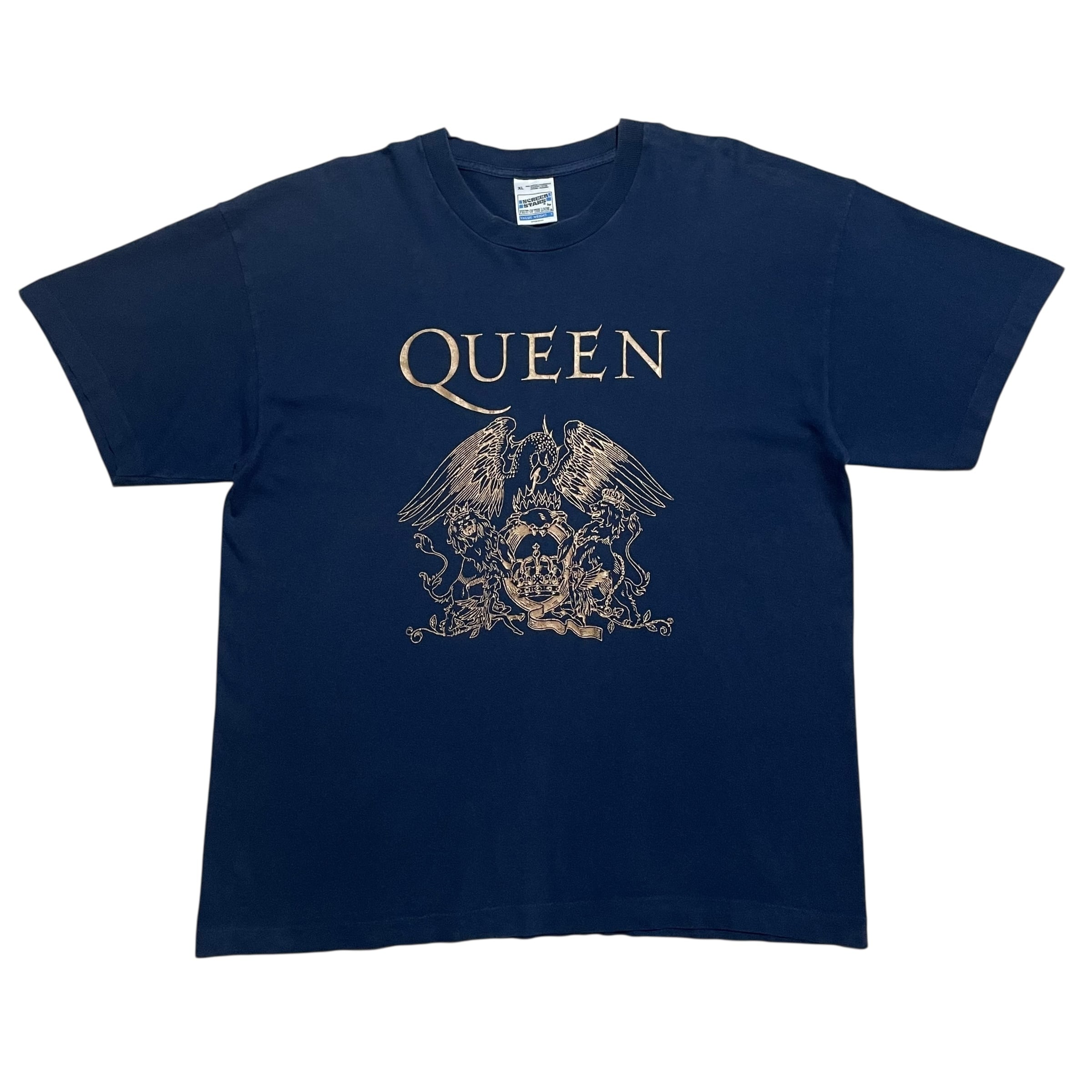 QUEEN SYMBOL LOGO NAVY SCREEN STARS クイーン t-shirt XL 5079 | CONBO