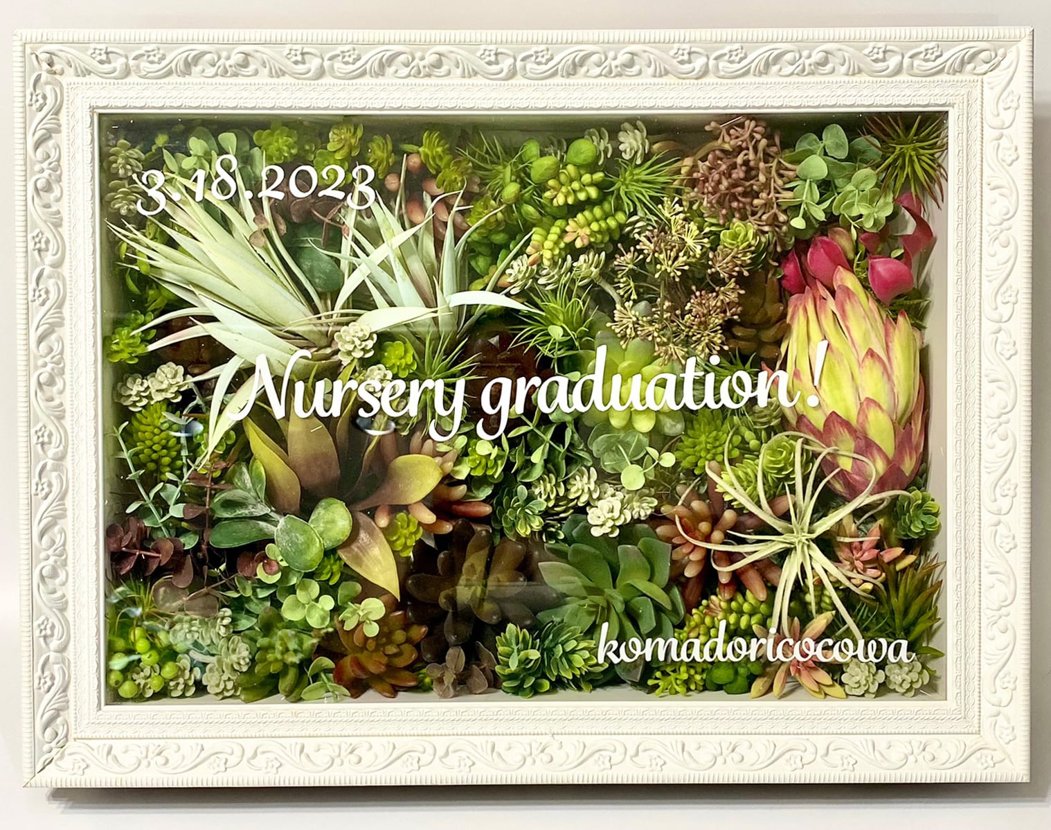 Wall green art / 額縁型ウォールグリーンアート ( 名入れオーダー対応