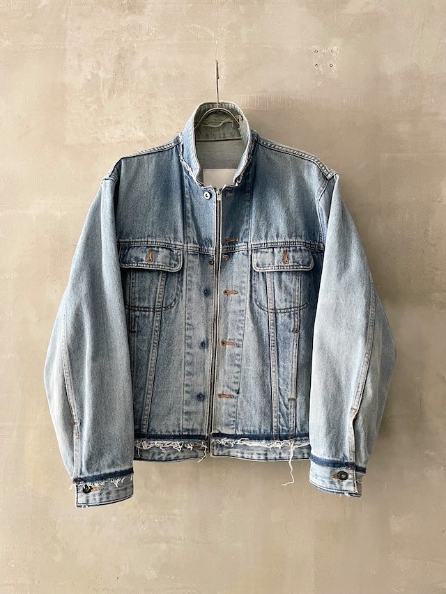 TrAnsference inverted parts zip denim blouson - indigo