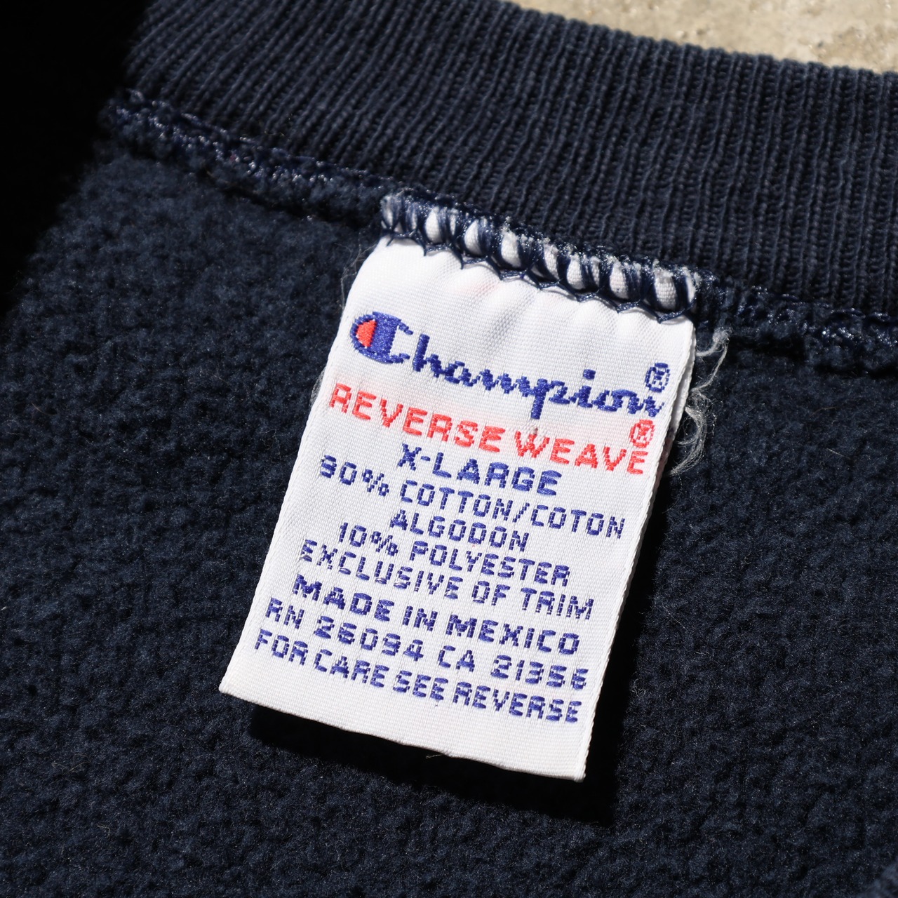 美品 XL 90s MIAMI ネイビー Reverse Weave Champion リバースウィーブ マイアミ