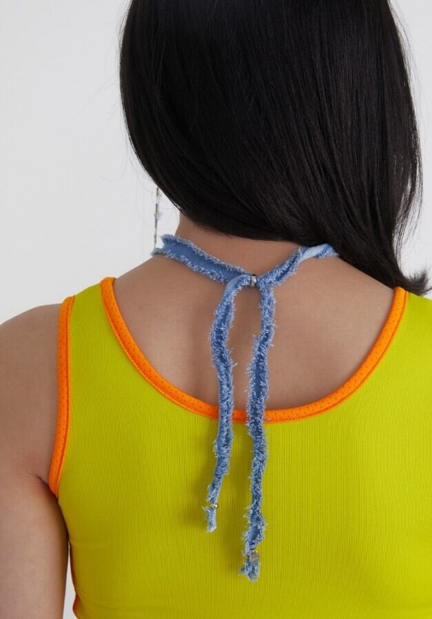 ☆IVE レイ 着用！！【EIREVE】DENIM MULTI CHOKER_BUTTERFLY | もごつ