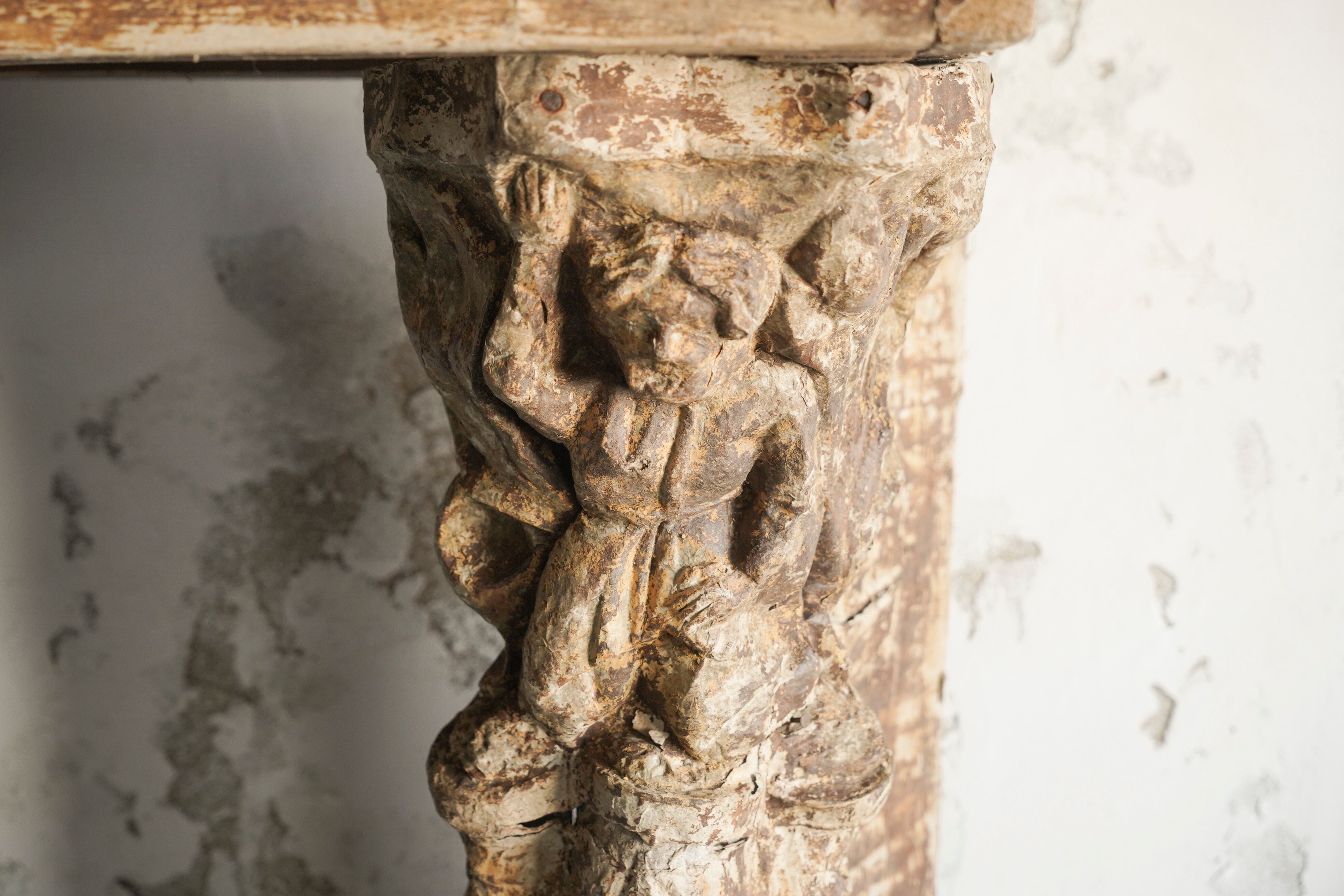マントルピース/1840年代/フランス/石膏/アンティーク/ディスプレイ