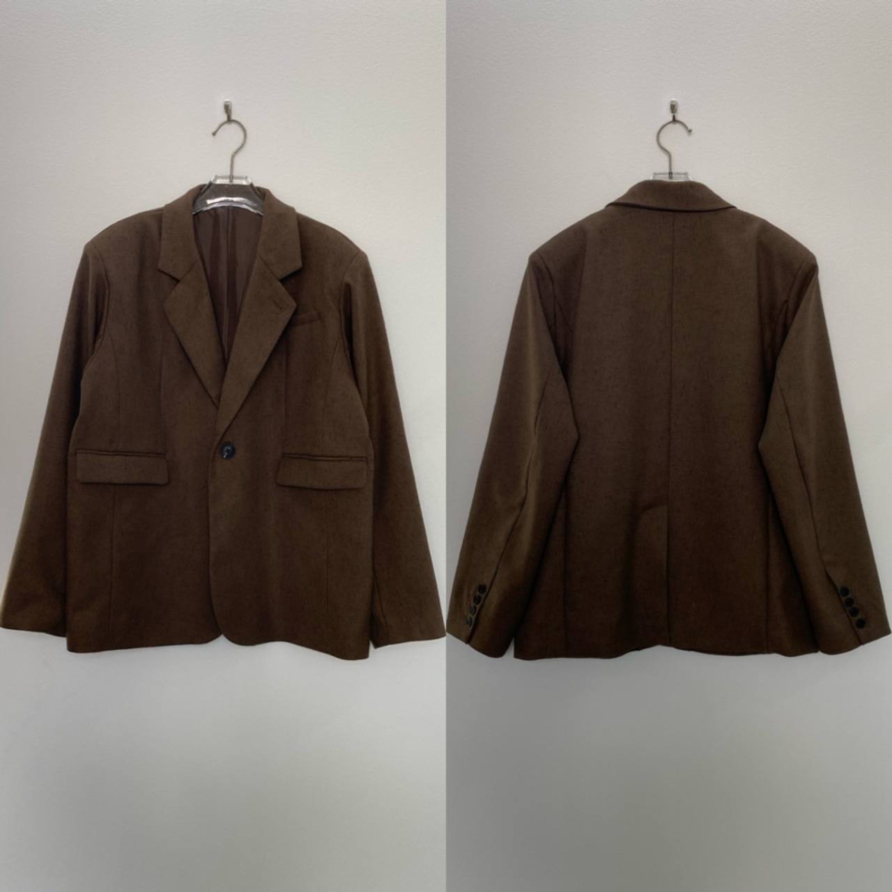 mixツイルオーバーハンサムJK/ブラウン