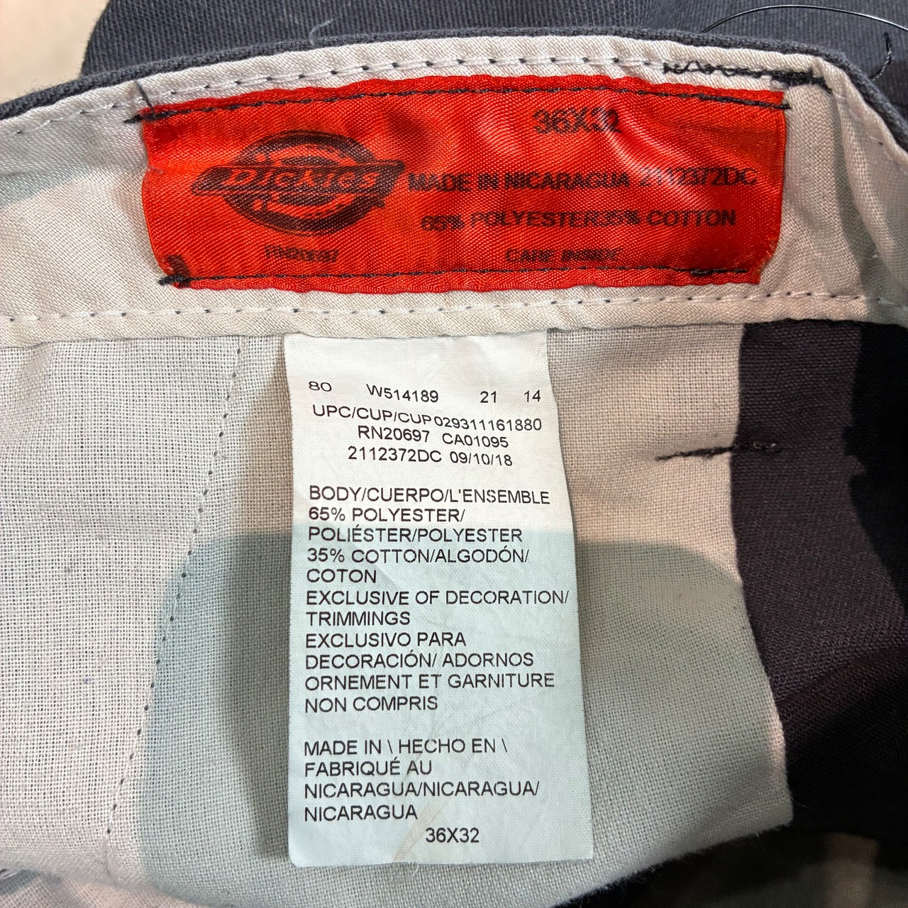 Dickies ワークパンツ カーゴ グレー W36 ディッキーズ