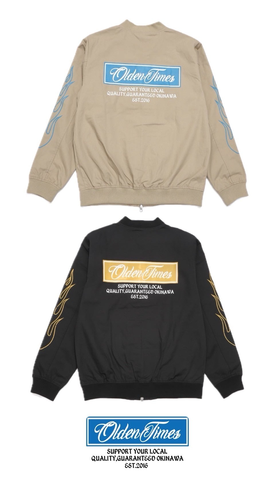新作/2色展開】BOX LOGO T/C STADIUM JACKET | OLDENTIMES OKINAWA