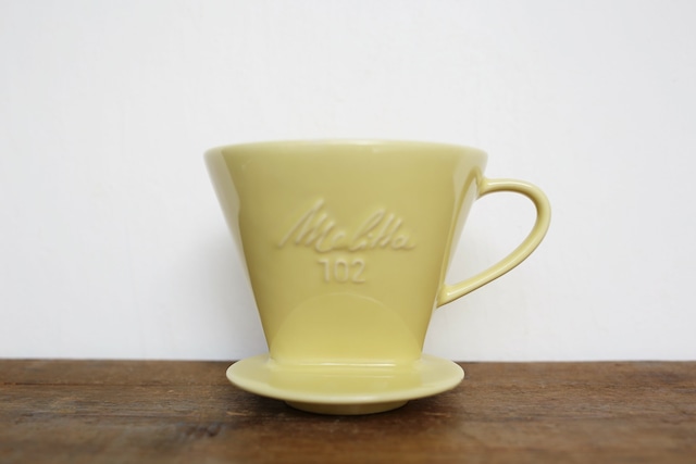 ドイツ ヴィンテージ Melitta メリタ ペーパーフィルター用 陶器 ドリッパー 102 1つ穴 黄色