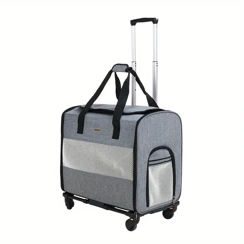 値下げ】ストライプ キャリーバッグ 布製 メッシュ窓付き