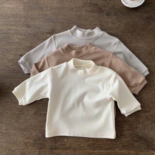 【BABY&KID】秋新作 無地丸襟トップス