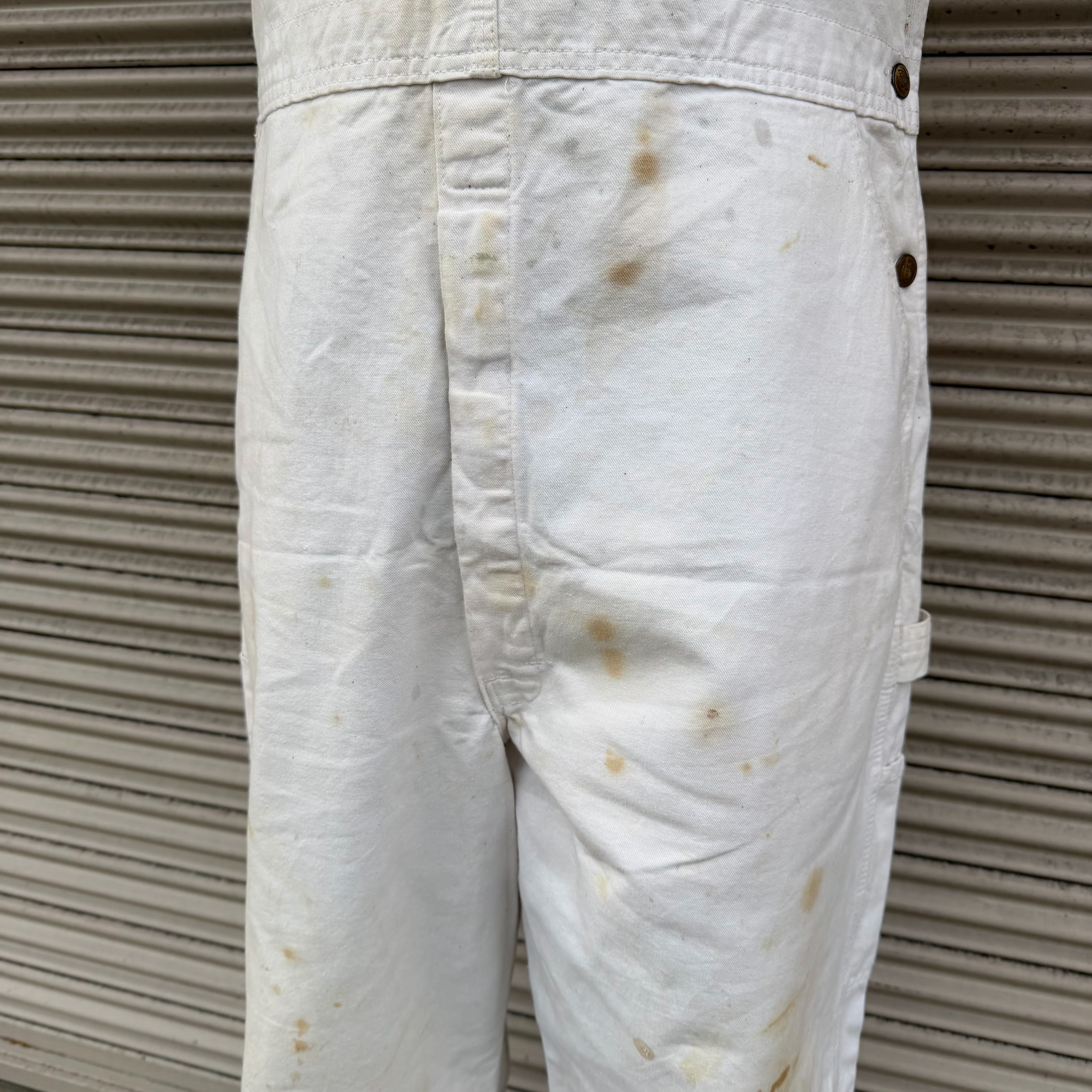 90s Dickies ペインター オーバーオール ワークパンツ ホワイト