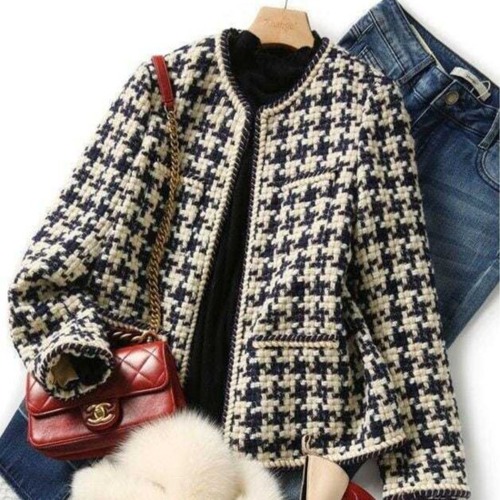 ジャケット 千鳥格子 ツイード 大きいサイズ 冬 コート カジュアル エレガント フォーマル パーティー ミディアム ジャケット 大きいサイズ ツイード キレイめ ジャケット 冬 千鳥格子