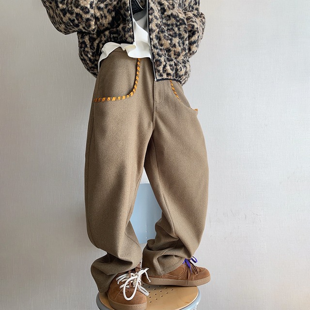 dannyandzeeツイード素材カーブパンツ