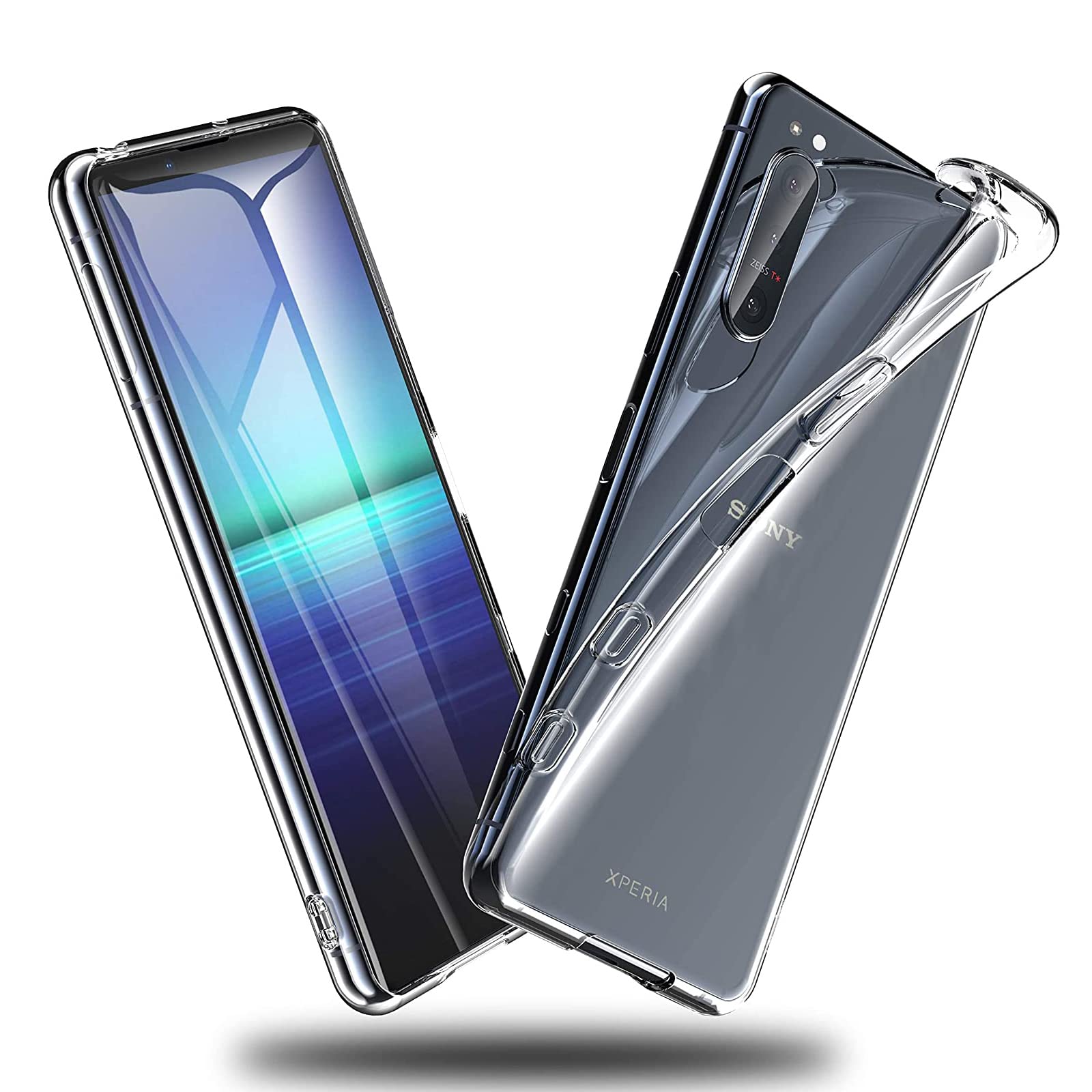 【努力特価】Havaya Xperia 5 II ケース docomo SO-52A ケース au SOG02 スマホケース SONY au エクスペリア5ii カバー クリア 薄型 耐衝撃 落下防止 指紋防止 軽量-全透明