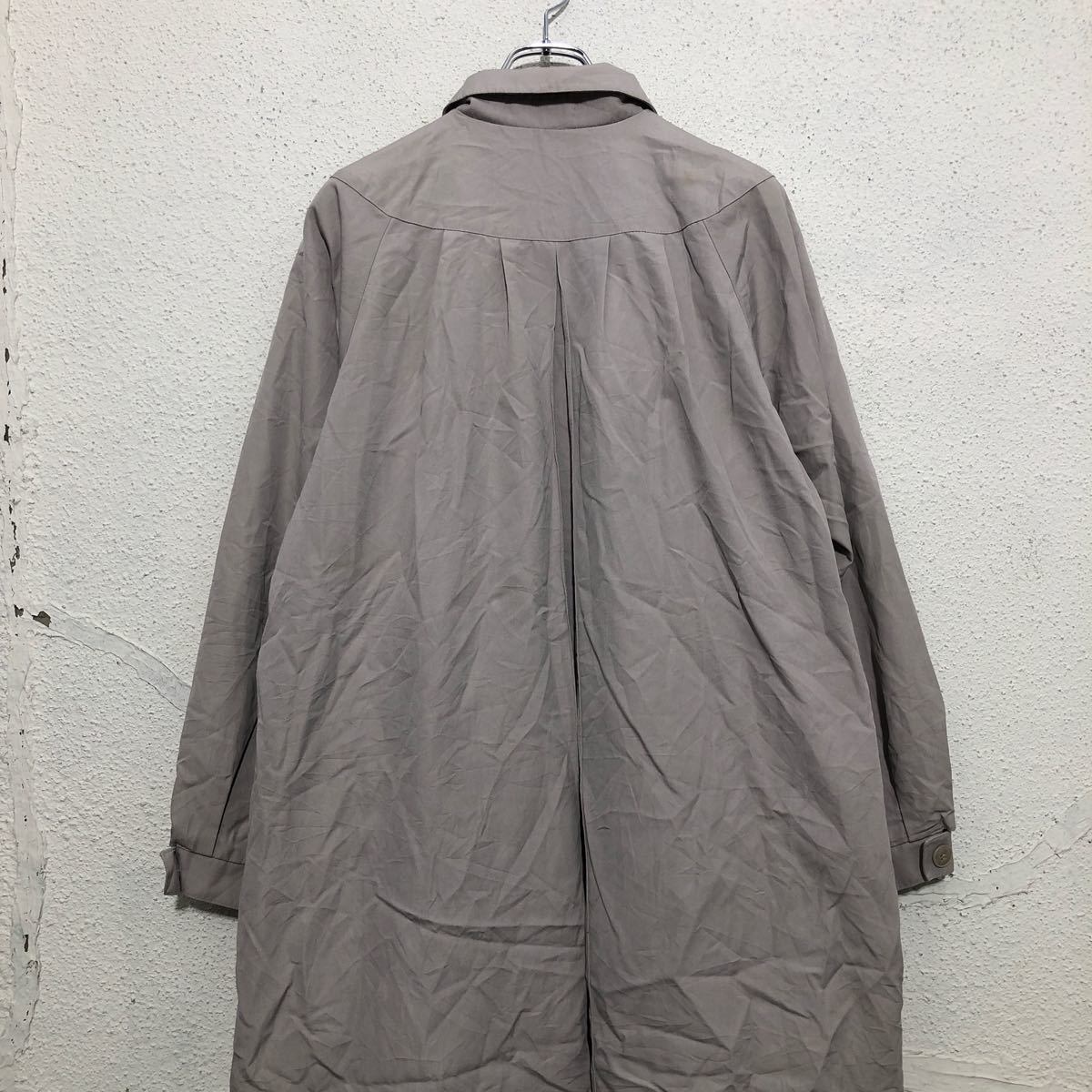 専用新品タグ付き エーボンハウス 比翼ステンカラーコート A6/L 英国トラッド LONDON TOWN ステンカラー コート レディース 14 L〜 ライト