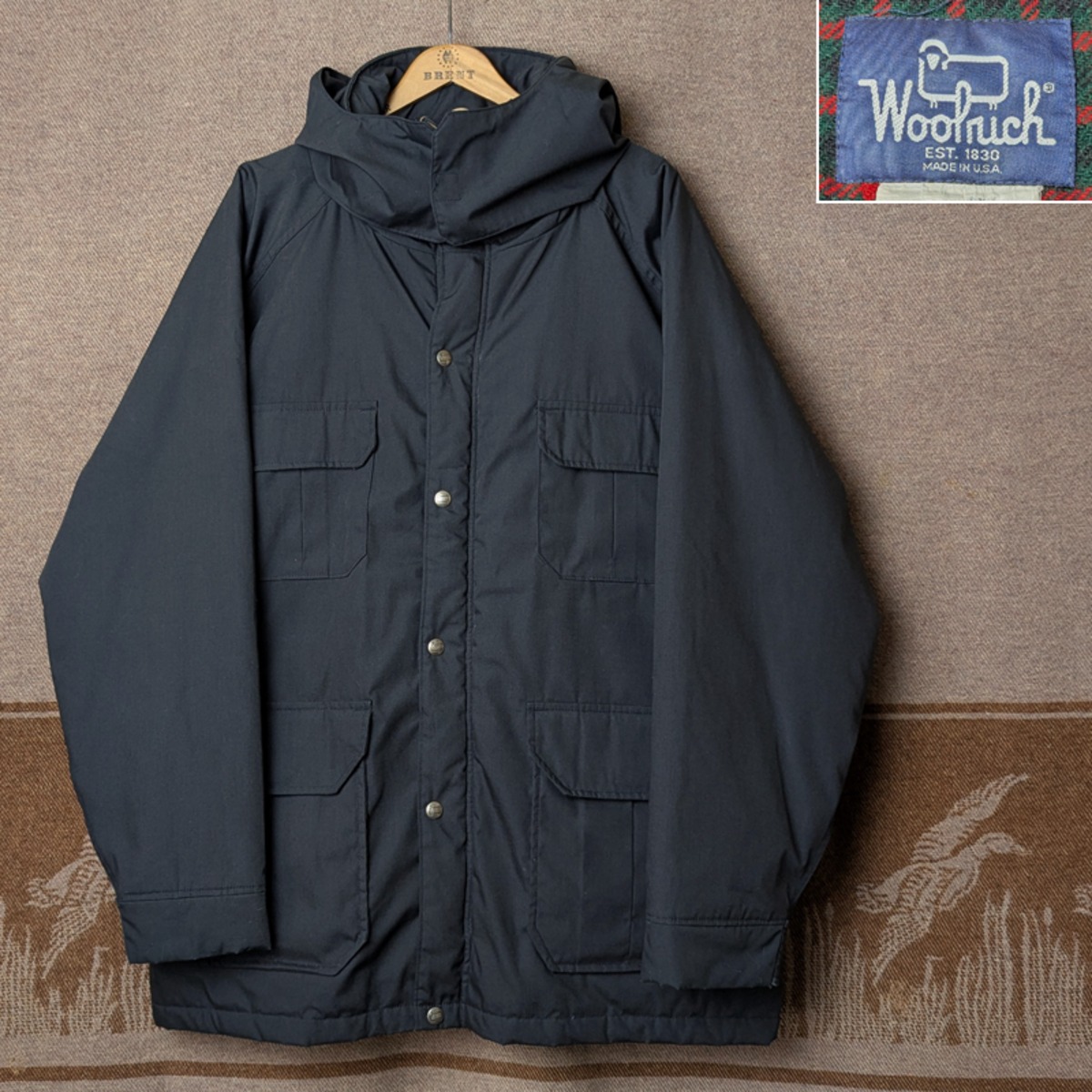 80s WOOLRICH Lined Mountain Parka (L) BLACK | Wonder Wear 