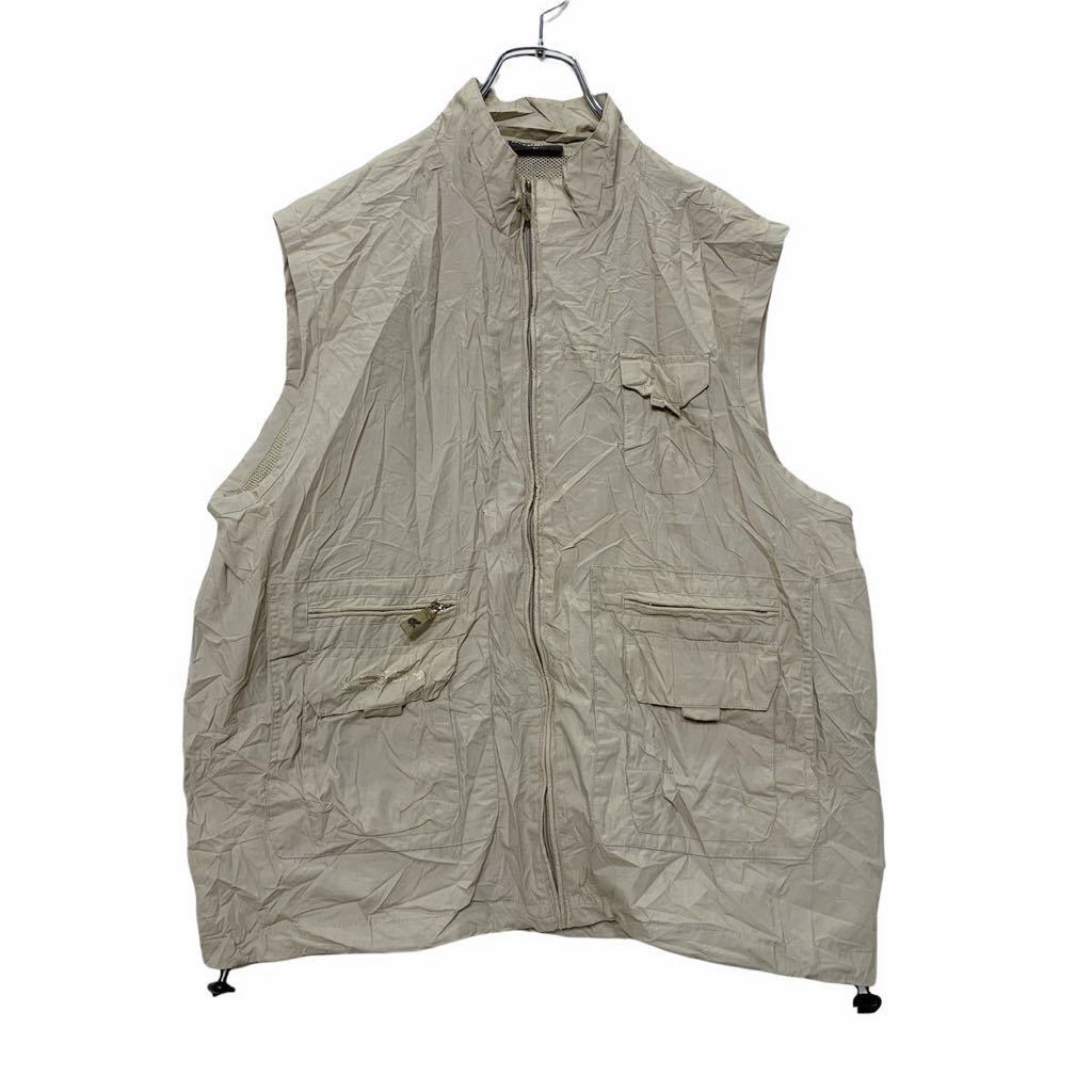 RITCHIER ナイロンベスト Lサイズ ポケットベスト ベージュ 古着卸