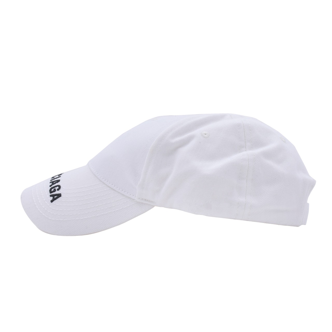 BALENCIAGA  HAT LOGO VISOR CAP  WHITEBLACK - 2