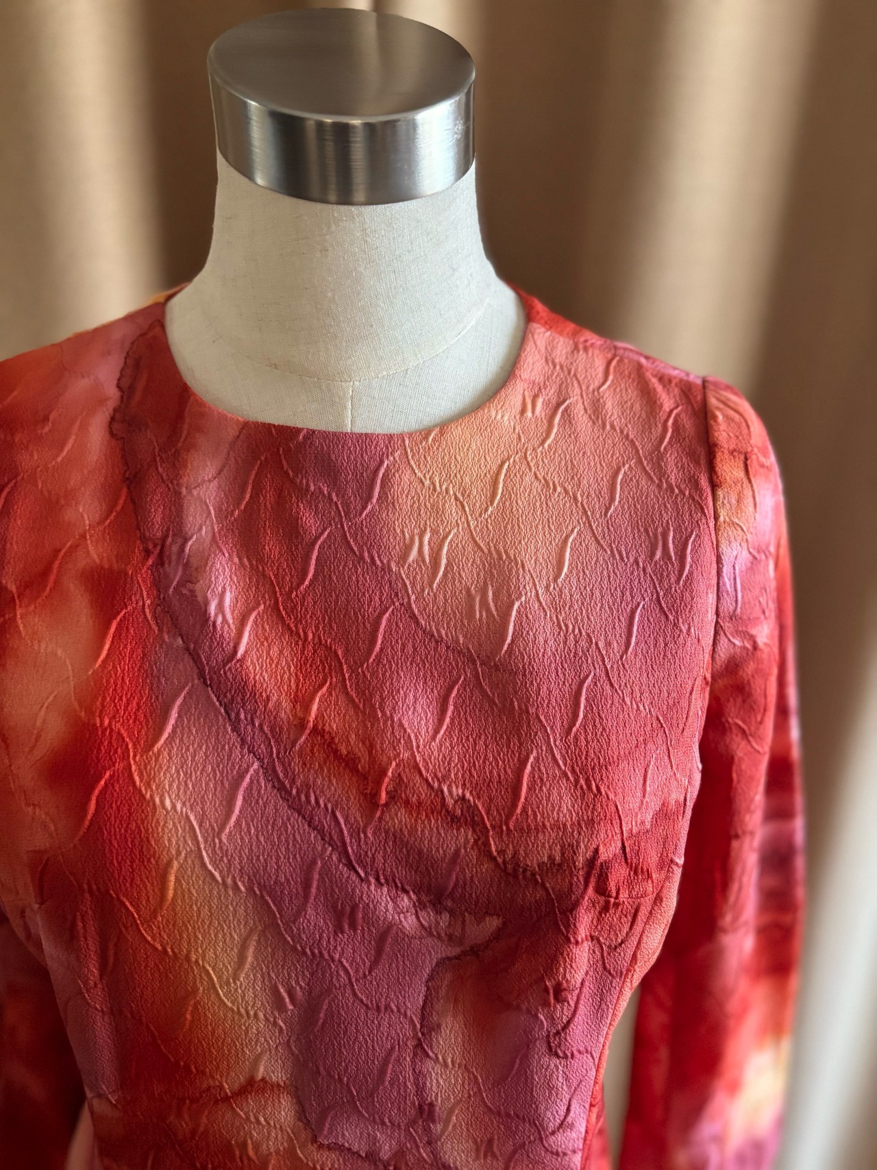 artistic color jacquard long dress-4547-2