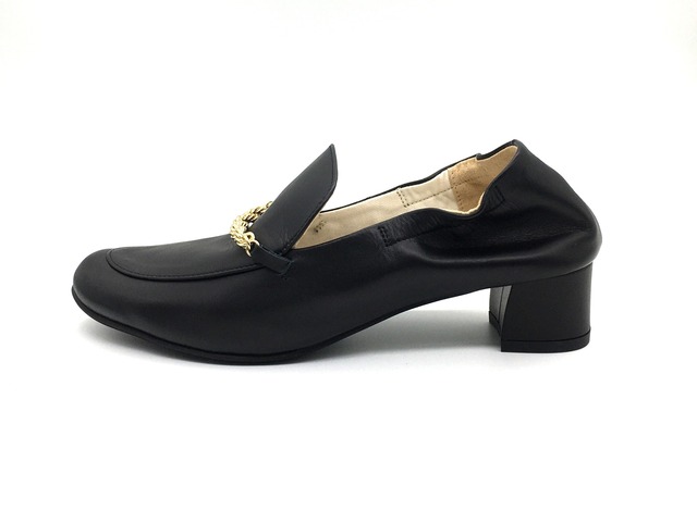 Spiral-bit loafers / Black（500B）