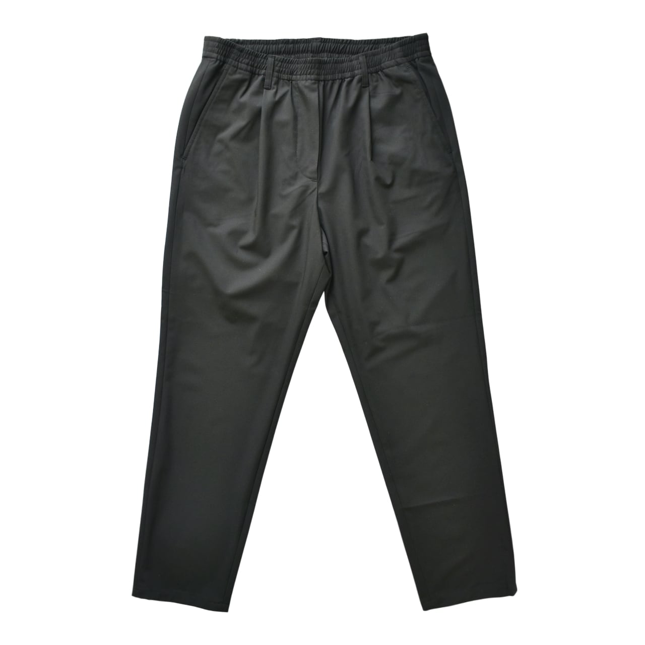 サージュデクレ スラックス パンツ ブラック SAGE DE CRET / CO/LI BACK SATIN ONE-TUCK WIDE PANTS / バックサテン