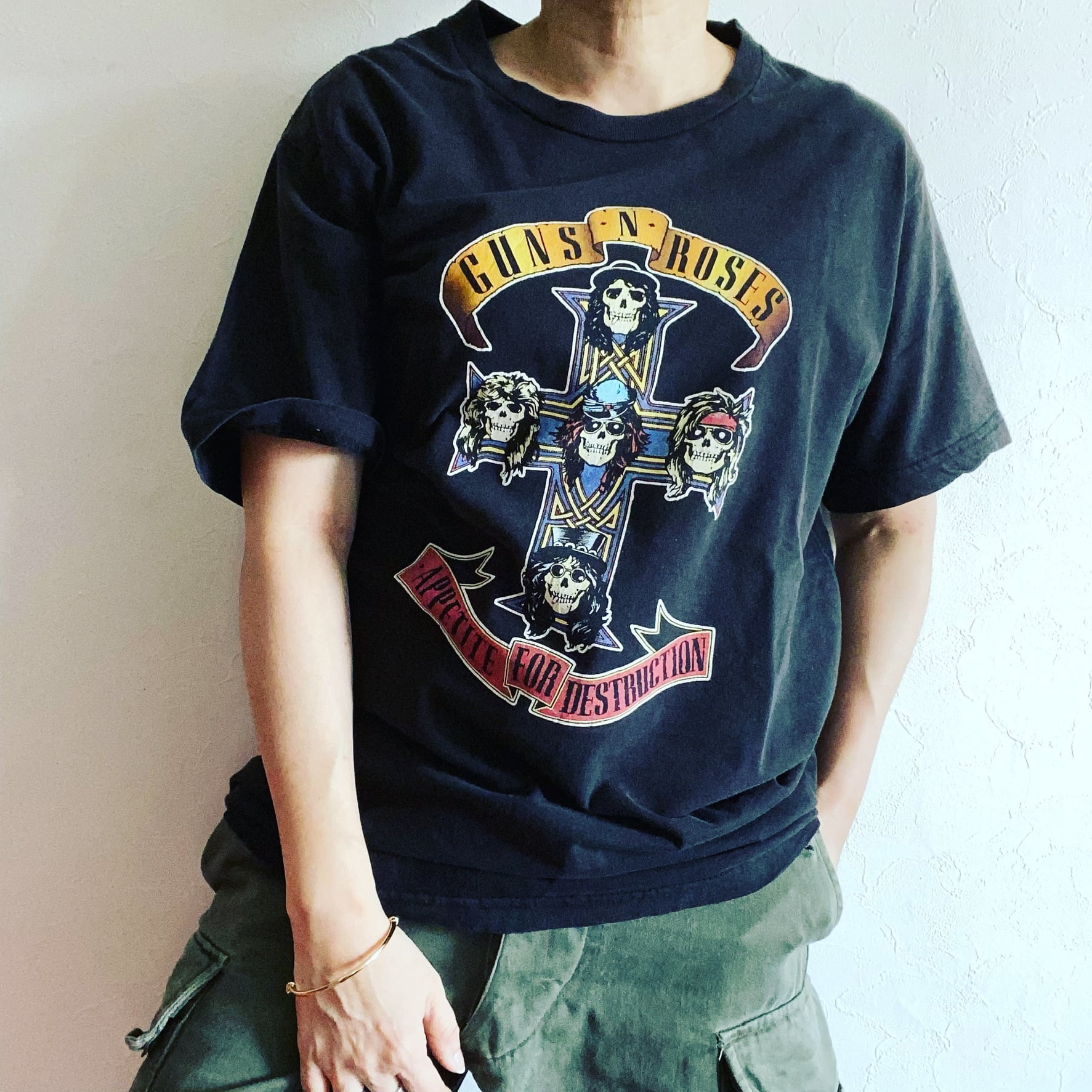 90s GUNS N ROSES cotton T-shirt {90s ガンズ・アンド 90s GUNS N ROSES cotton T-shirt {90s ガンズ・アンド