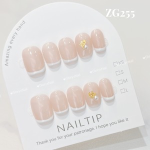 ZG255 ネイルチップ ハンドメイド  サイズXS/S/M/L ツールキット付き 収納ケースあり