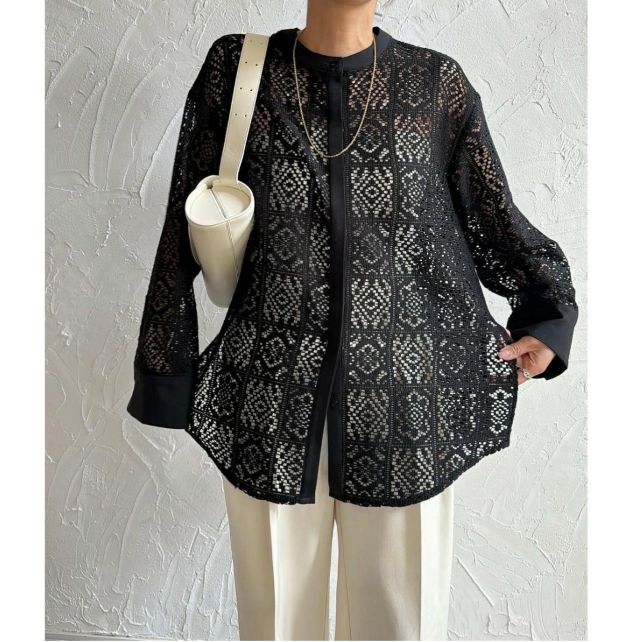 Floral Openwork Shirt TB2399・画像7