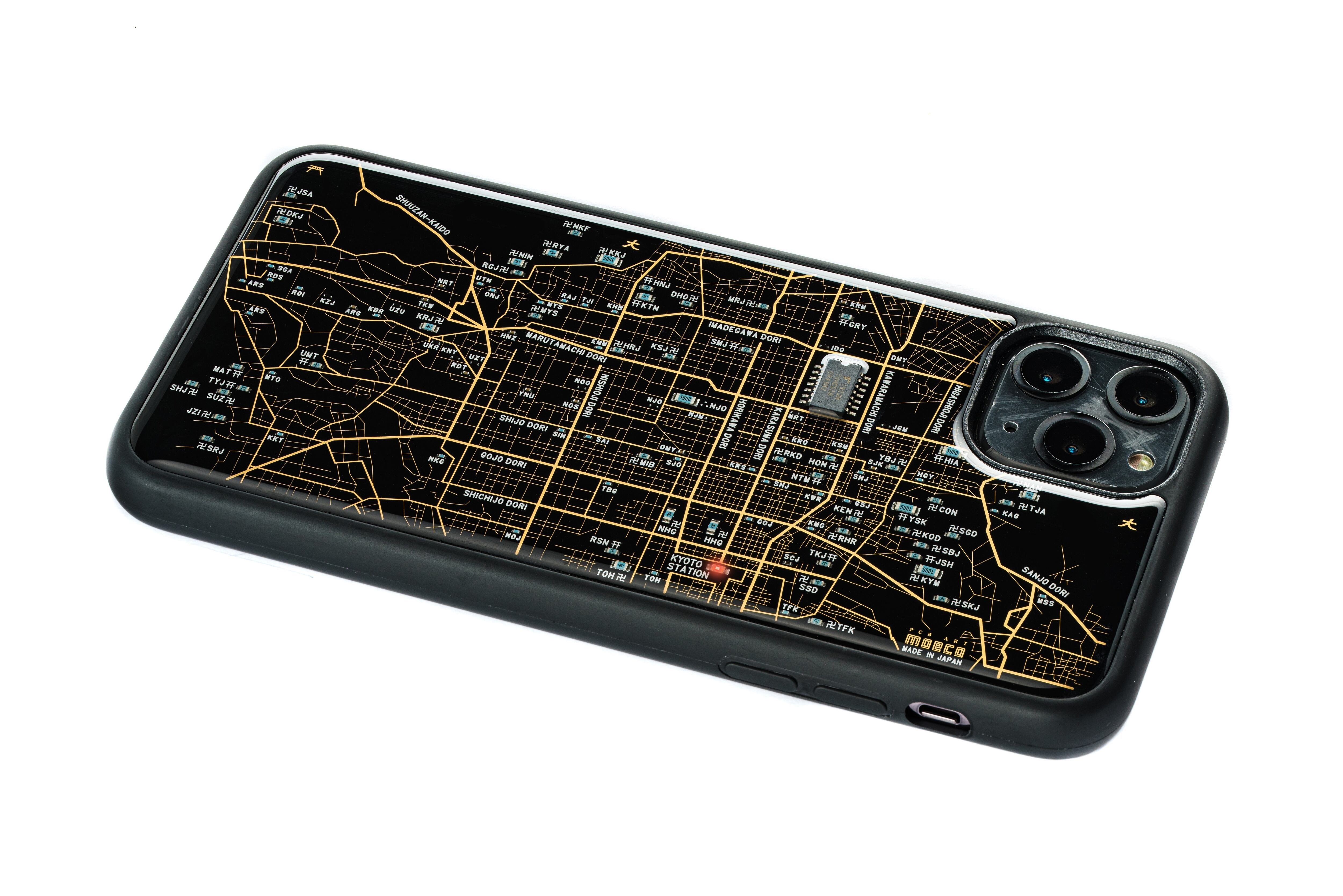 FLASH 京都回路地図 iPhone 12 Pro Max ケース | PCB ART moeco