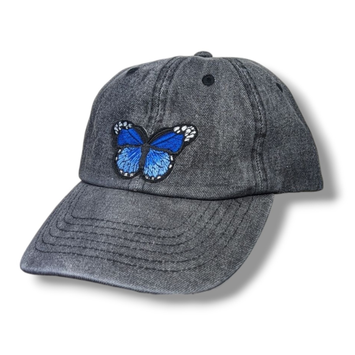 DimMoire ブラック キャップ DimMoire ディムモアール キャップ 黒 ロゴ刺繍ダメージCAP